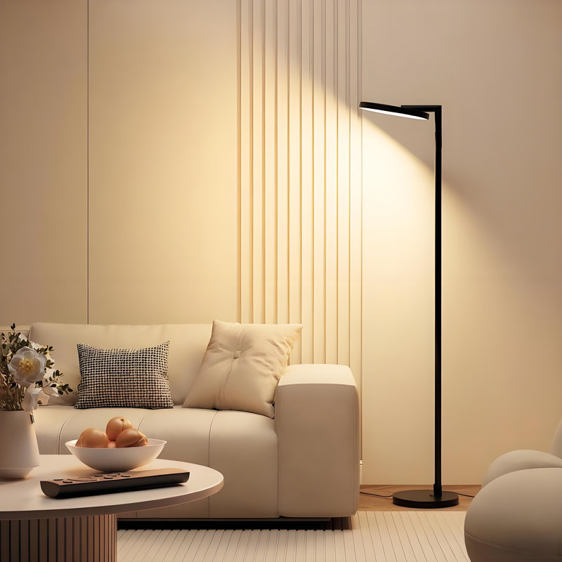 Lampe sur pied à DEL à intensité variable avec tête réglable à 360 ° et télécommande