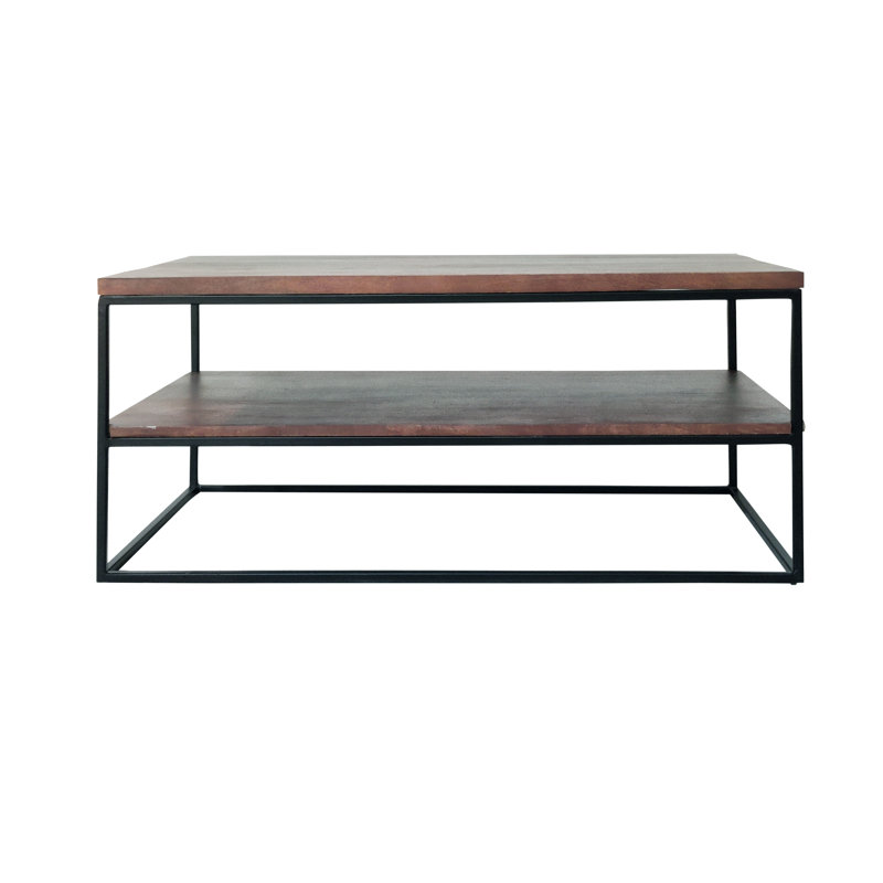 Timko Frame Coffee Table with Storage, Walnut