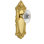 Grandeur Grande Victorian Plate Privacy with Burgundy Crystal Door Knob
