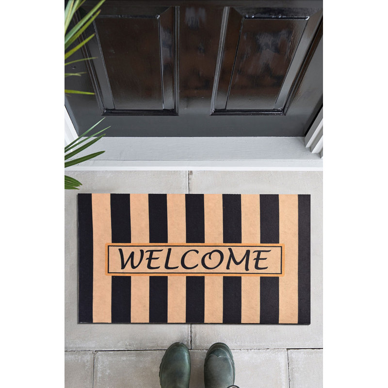 Durable PVC Doormat, Non-Slip Underside, 15.7 x 23.6 inches | 100% PVC Material, Machine Washable at 86°F | Perfect for Indoor & Outdoor Use, Easy to Clean, Stylish & Functional Welcome Mat