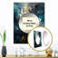 «Jourdin Blue Gold Transcendent Liquide II», miroir décoratif en marbre, miroir mural moderne, impression d'art en métal-497237044