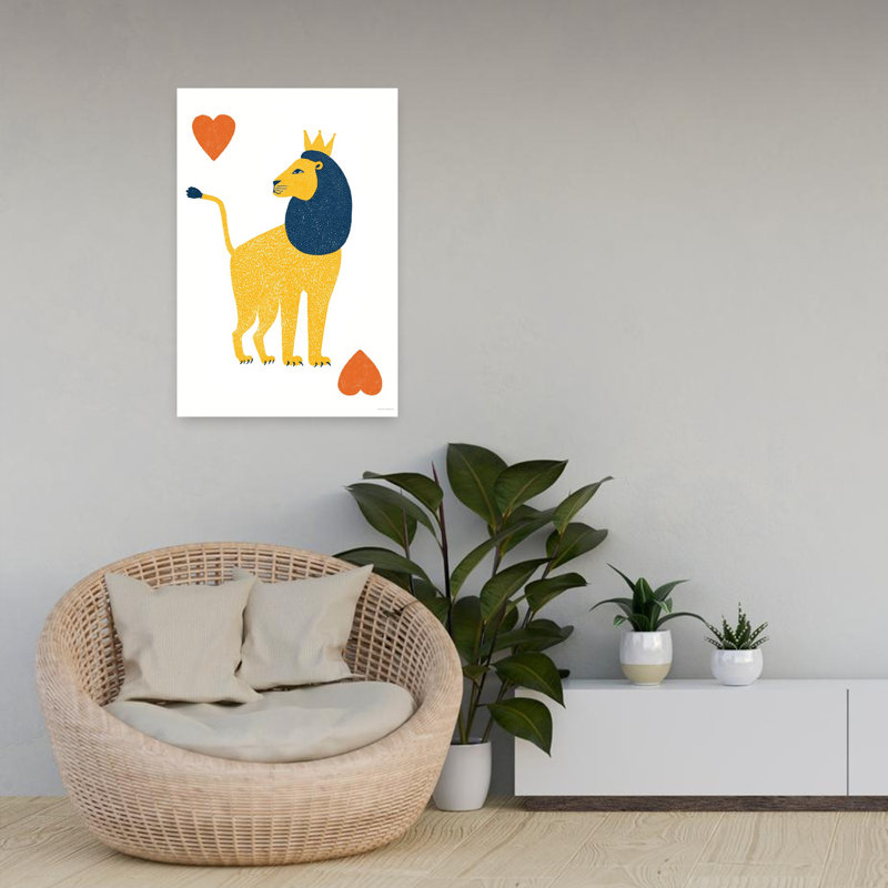 The Lion Card, art contemporain, H 24 po x l 16 po