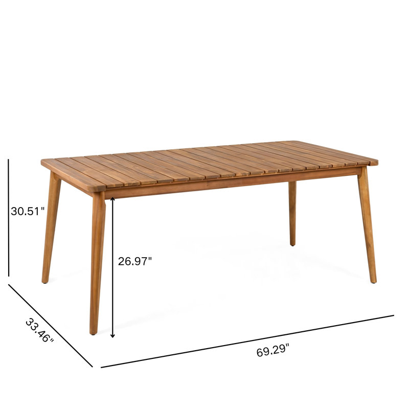 Table de salle à manger Davion, H 30,51 po x l 69,29 po x P 33,46 po