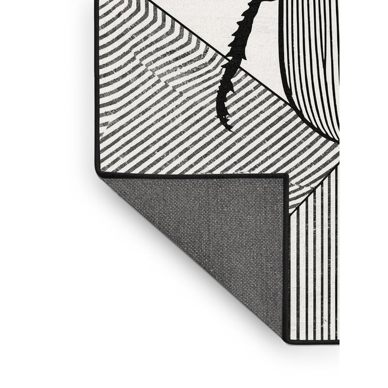 Tapis gris moelleux et moelleux à motif géométrique moderne et moelleux Freshford, 3 X 5