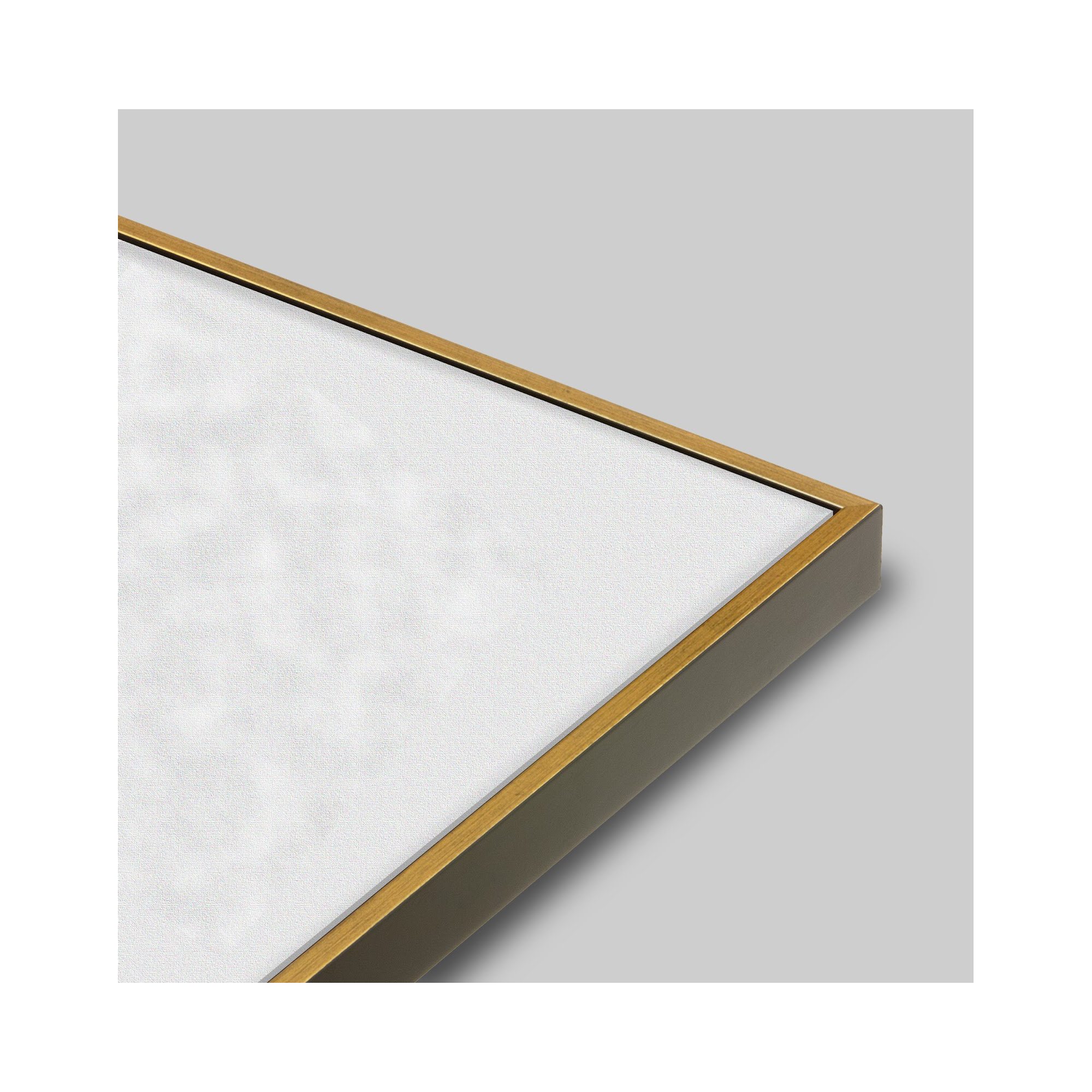 Composition With Yellow 3 by Robert Kamnatnik, Gold Framed Canvas, 16" H x 16" W x 1.38" D