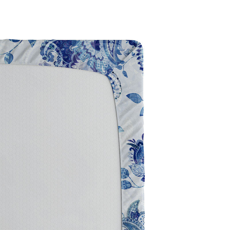 Drap-housse Ambesonne, Drap-housse très grand californien, Lavande foncé, bleu doux / floral