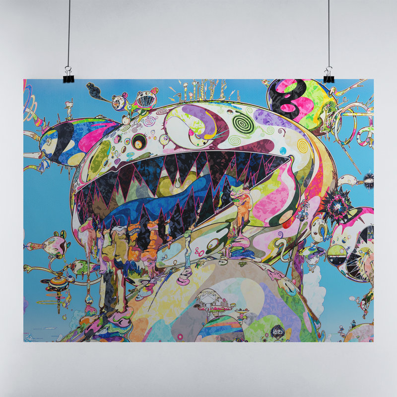Papier d'art mural Takashi Murakami, H 24 po x l 36 po x P 0,1 po