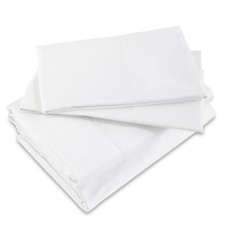 Raffaello Sheet Set, White, King Sheet Set with 2 Pillowcases