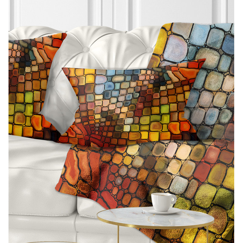 Dreaming of Stained Glass - Abstract Printed Pillow, Rectangular, 12” x 20”