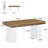 55" Home Office Desk with Double Pedestal, Simple Executive Desk-808957002