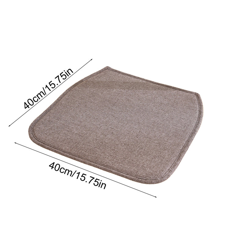Summer Cottons And Linen Horseshoe Shaped Chair Cushions Dining Chair Cushions With Straps Non-sliped, Khaki