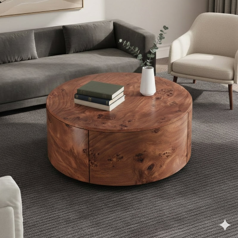 Table basse rotative Burl