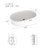 FRALIMK 15'' Matte White Solid Surface Oval Vessel Bathroom Sink