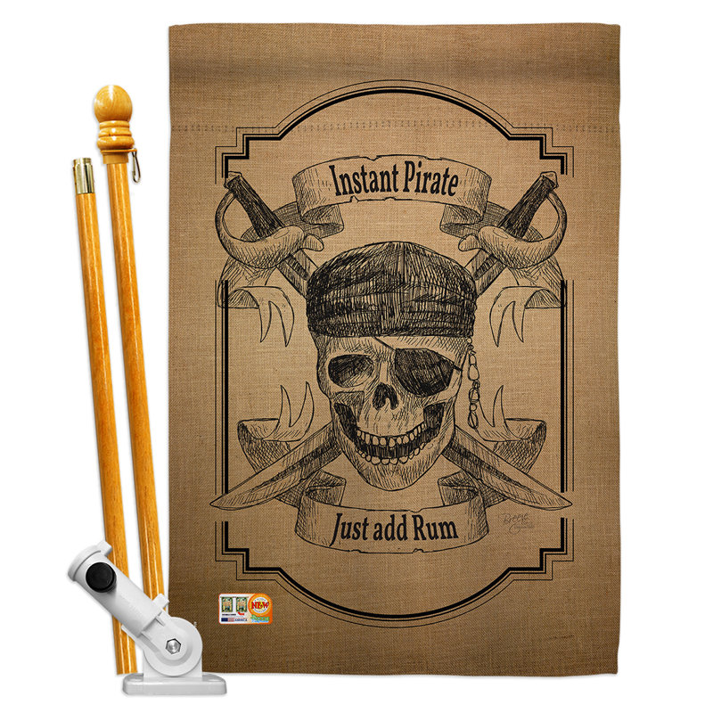 Double Sided 40'' H x 28'' W Polyester Flag Set