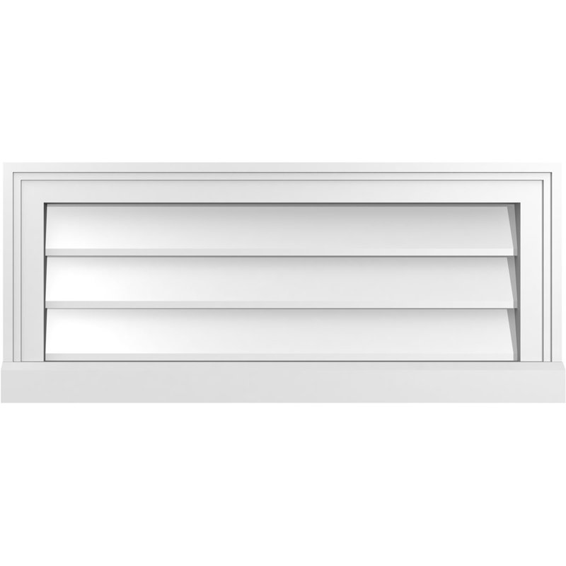 Cadre de seuil Brickmould, brun clair apprêté, H 12 po x l 28 po x P 2 po
