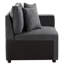 Fauteuil gris avec apparence soignée et coussin de dossier confortable et stable personnalisable