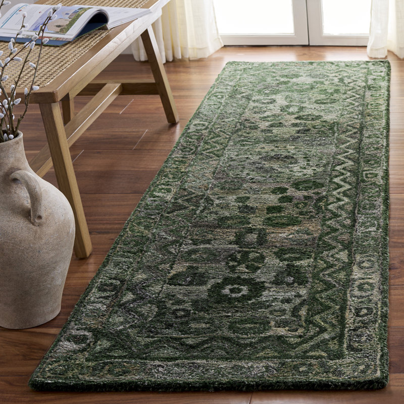 Tapis oriental performance touffeté à la main Anatolia 411, Tapis de couloir 2 pi 3 po x 8 pi