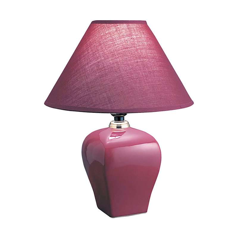 Ceramic Lamp, Burgundy