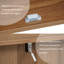 70,70 po de hauteur, armoires de bibliothèque arquées, présentoir de rangement arqué avec décorations sculptées et tablettes réglables