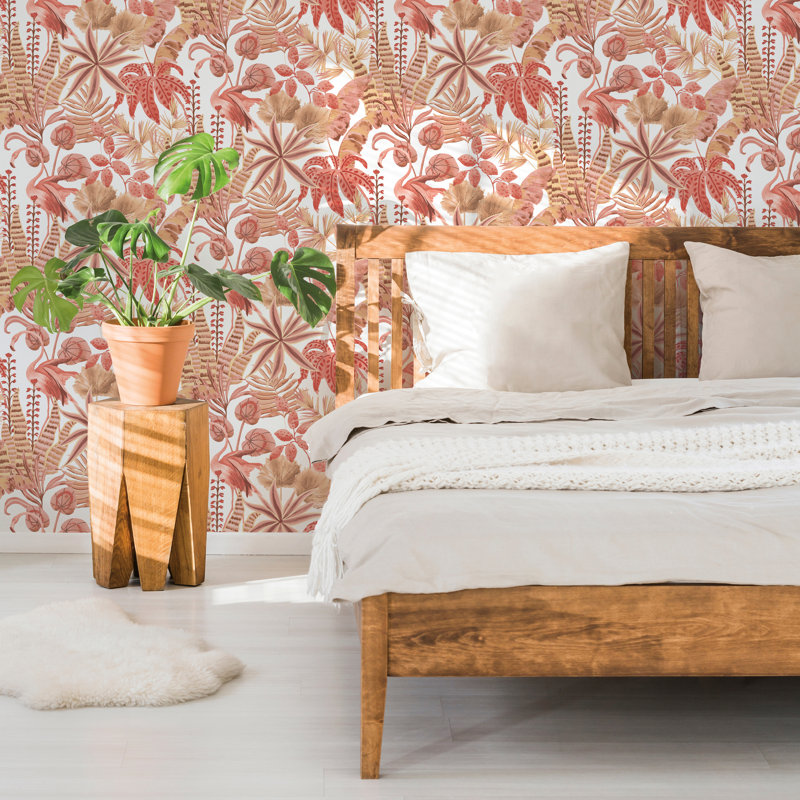 Papier peint adhésif Flamingo Daydream, Coucher de soleil rose
