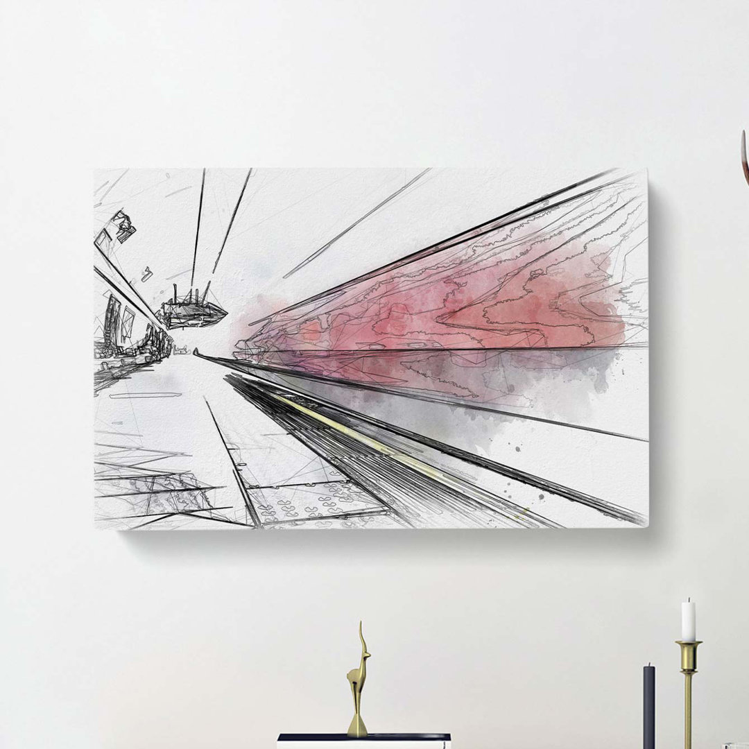The Blur Of The London Underground In Abstract - Wrapped Canvas