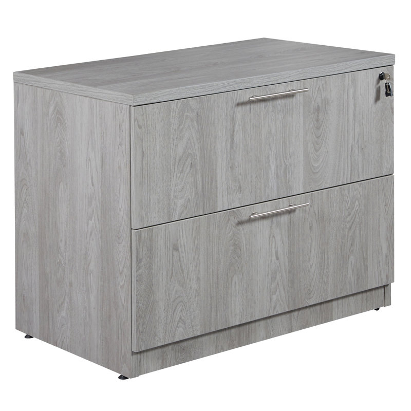 City View 2-Drawer Locking Lateral Filing Cabinet, Grey Oak