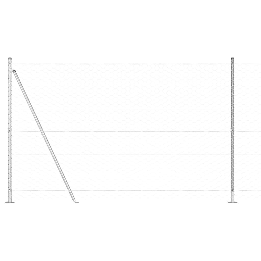 Vidaxl Fence With Posts PVC-Coated Steel