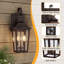 Applique murale d'extérieur en verre trempé ETL bronze bronze huilé Abarca-1166054750-1166054747