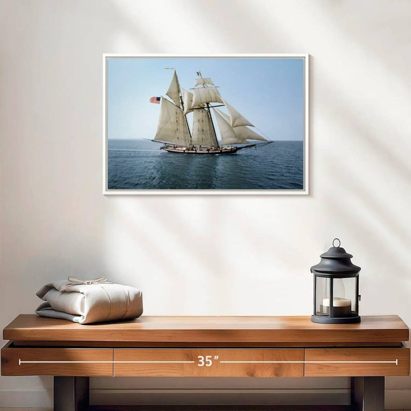 Fierté du navire de Baltimore, Cadre flottant blanc, 19 po x 13 po