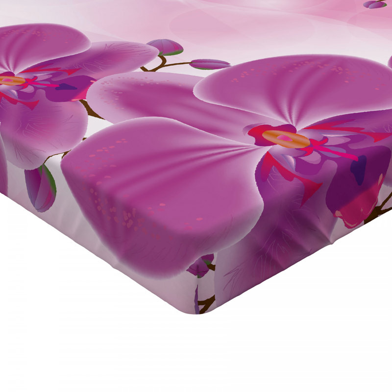 Microfiber Floral Fitted Sheet, Queen Fitted Sheet