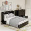 Grand lit escamotable avec tiroirs, blanc