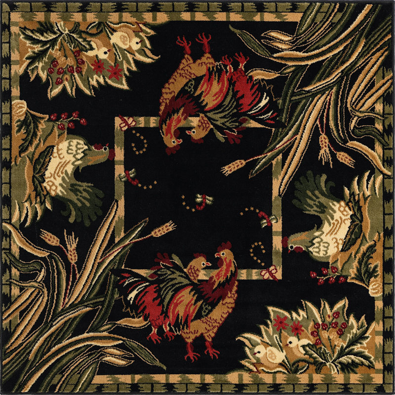 Tapis à motif animal Dar Dar, Carré 5 pi