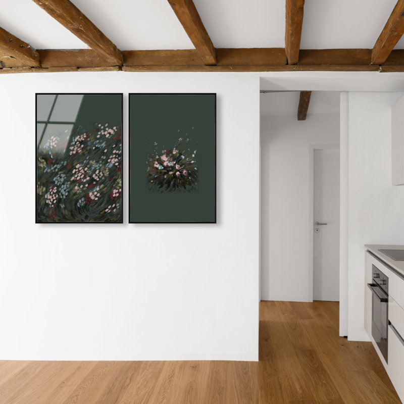 Subtle Universe Set Set by Oliver Gal, 25"H x 37"W, Black Floater Frame