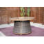 Table de foyer au propane en osier et en aluminium toutes saisons