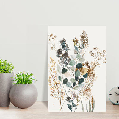 «Whispering Autumn Flora I», art mural contemporain abstrait