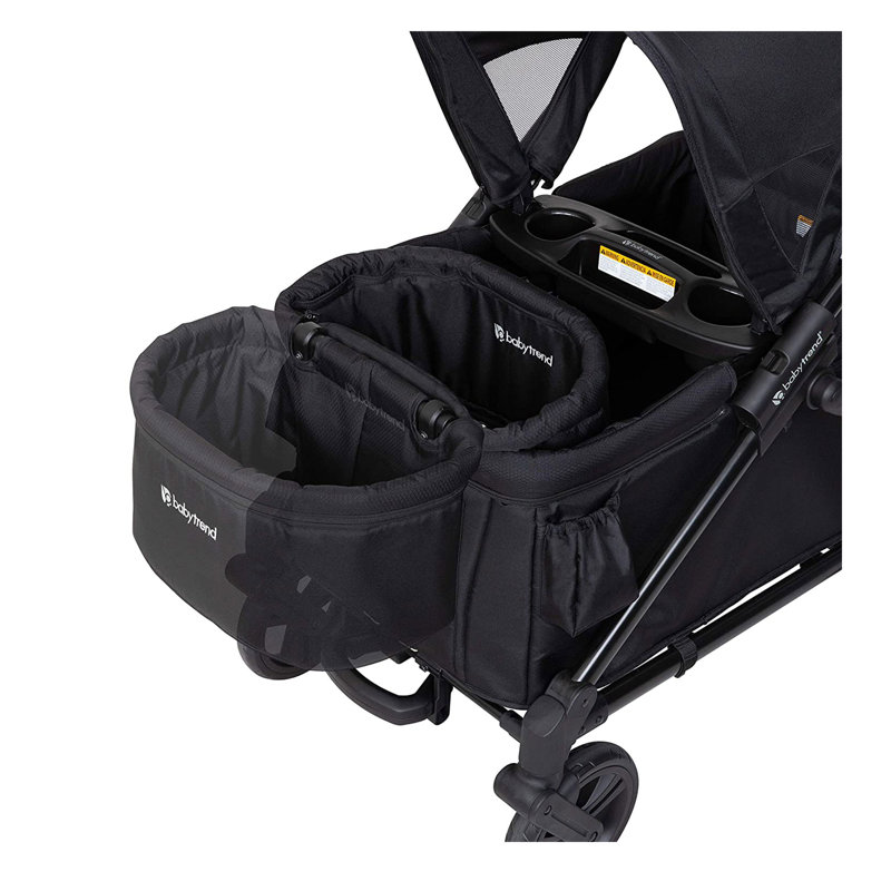 Baby Trend Foldable Multi-Child Stroller with Storage, Black