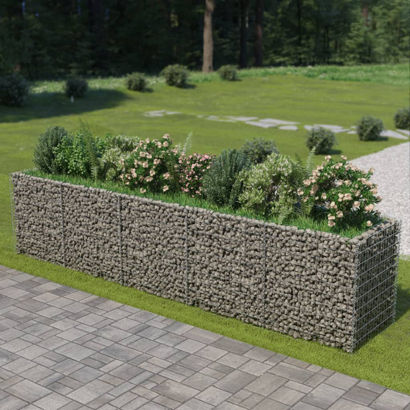 Metal Raised Garden Bed, 100cm H x 450cm W x 90cm D