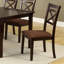 Transitional Style 7Pc Dining Table Set 1X Table 6X Chair Microfiber Padded Seat Cross Back Seat Espresso Finish-2022344993