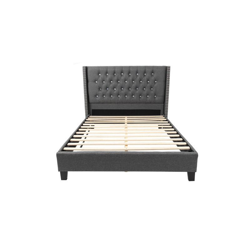 QUEEN BED in Blue Gray