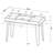 Carpentier Metal Base Writing Desk with Power Outlet