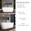 Baignoire autoportante 59 po en acrylique blanc brillant