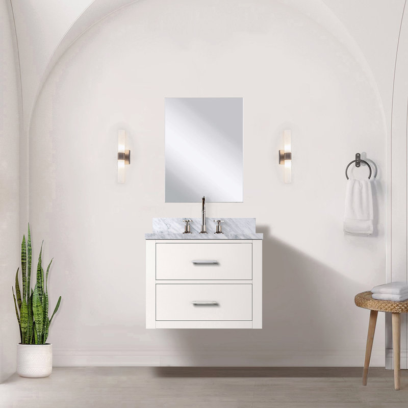 Meuble-lavabo simple, Blanc
