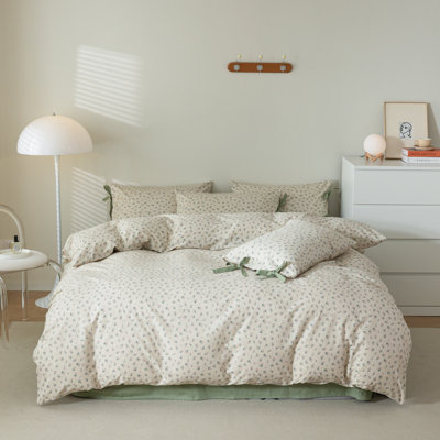 Microfiber Floral Print Comforter Set