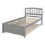 Structure de lit plateforme en bois avec lit gigogne-1812949109