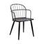 Chaise d'appoint à cadre industriel en acier avec assise en bois et profil mince