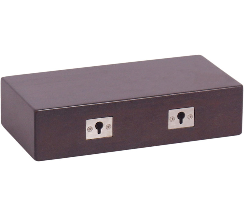 12" Bisa Mocha-Shield OptiAREA Floating Teak Wall Shelf, 3" H x 12" W x 6" D