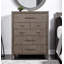 Commode Iknoor, aucun assemblage requis, finition grège fumée