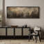 «Rustic Forest Silhouette with Textured Sky», reproduction d'art sur toile encadrée-409201648-409201551