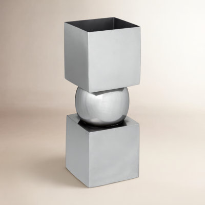 Paulding Square Iron Table Vase