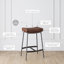 Tabouret de bar rembourré à hauteur de comptoir-932493977-938414280